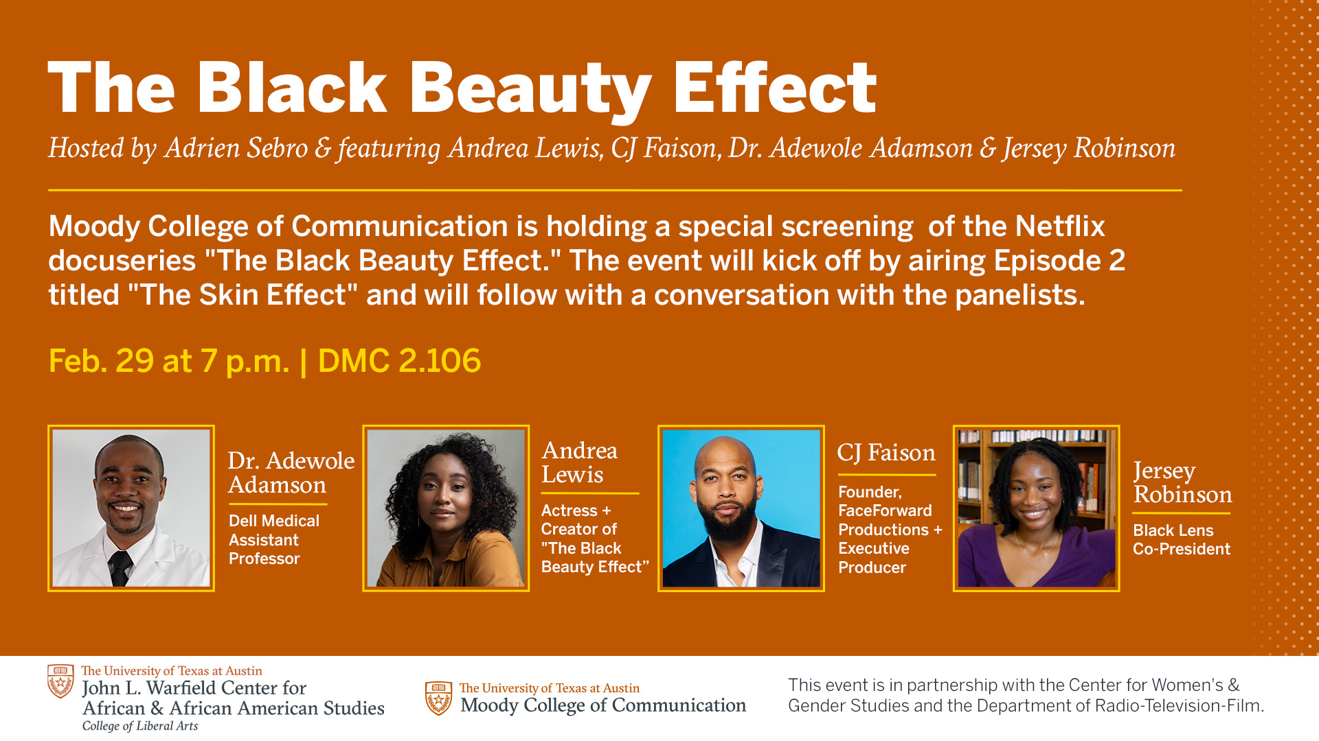 The Black Beauty Effect Feb 29 screening and panel discussion